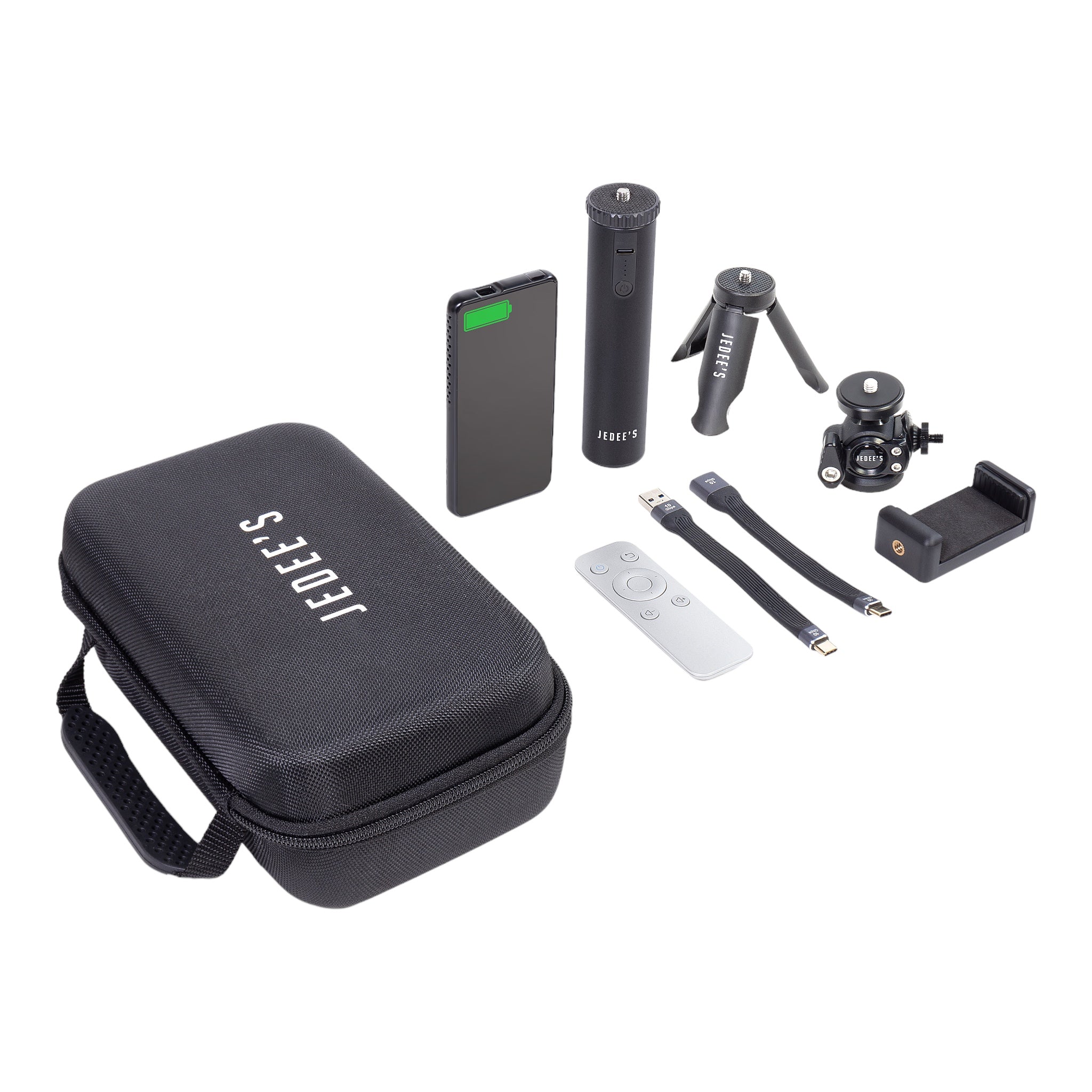 Portable Video Projector | Jedee's Black Card HD Box [Tripod with Free 6000mah Battery]