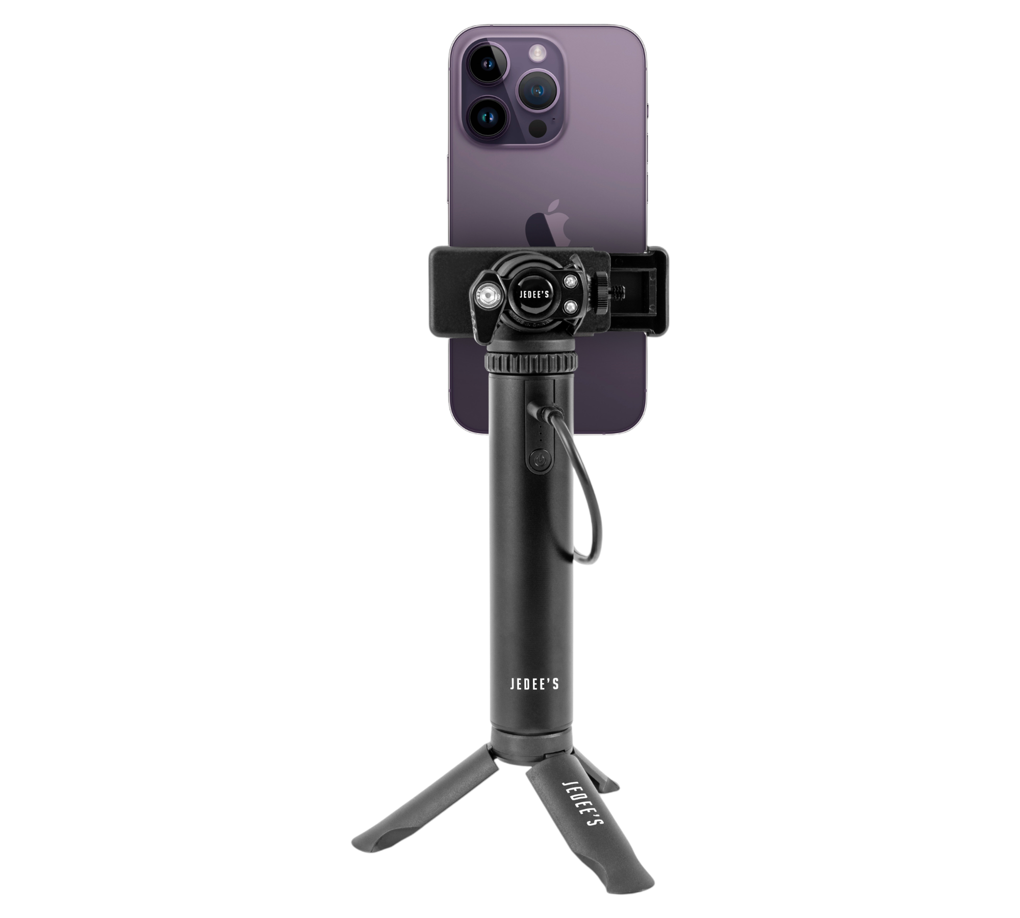 Tripod With Built-in 6000mAh Battery | For IOS, Android Smartphone and Black Card HD Portable Video Projector 